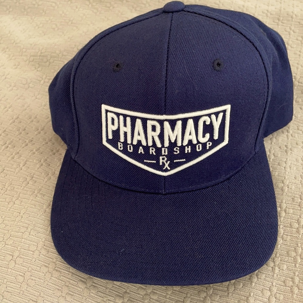 Trucker-style navy baseball cap